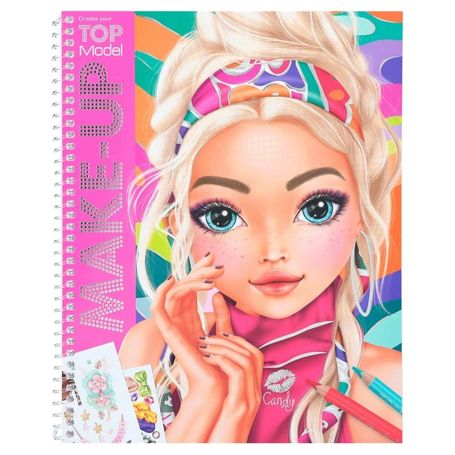 Create your TOPModel Make-Up Malbuch inkl. Sticker Ausmalbuch TOP Model 12415