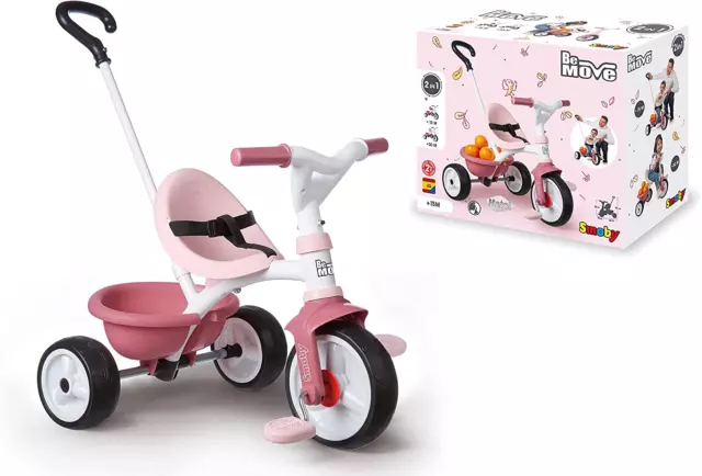 Smoby - Be Move Rosa - Kinderdreirad Mit Schubstange, Sitz Mit Sicherheitsgurt,