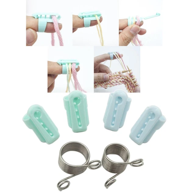 10 Stück Häkelringe Verstellbar - Garnführungs Fingerhalter Für Stricker & Häkler