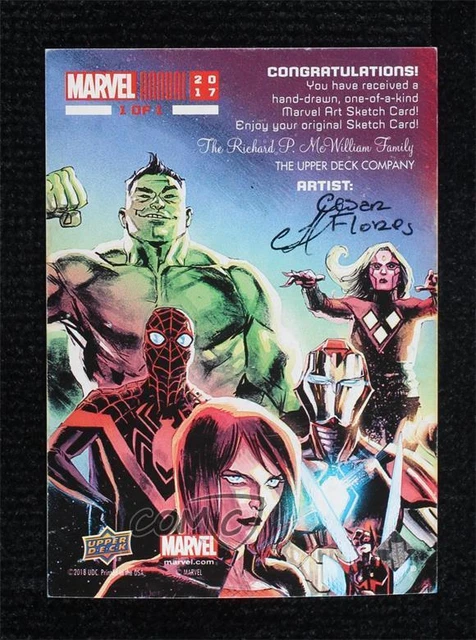 2017 Upper Deck Marvel Annual Sketch Iron Man 1/1 Cesar Flores Auto 2