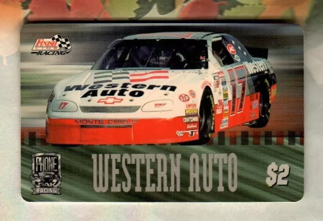 FINISH LINE RACING Western Auto Car 17, NASCAR ( 1996 ) Phone Card ( EXP. ) V1