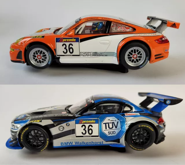 Carrera Digital 132 DOPPELPACK 30714 Porsche 911 GT3 "Hybrid" & 30713 BMW Z4 GT3