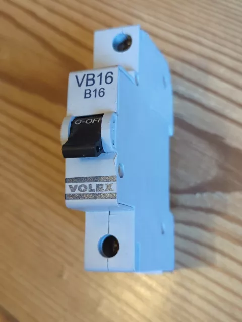 Volex MCB 16 Amp Type B 16A Single Pole Circuit Breaker VB16 VB 16 FREE FIRST CL