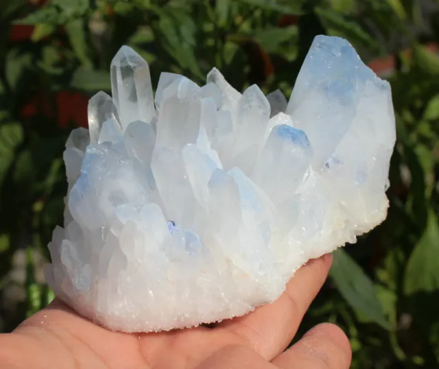 488g New Find Blue Phantom QUARTZ Crystal Cluster Specimen