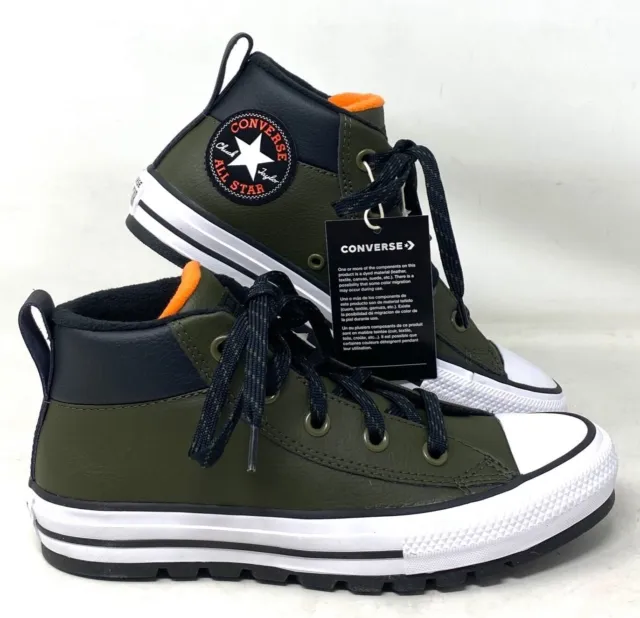 Converse CTAS Street Lugged Mid Cargo Khaki Women Size Leather Sneakers 172959C