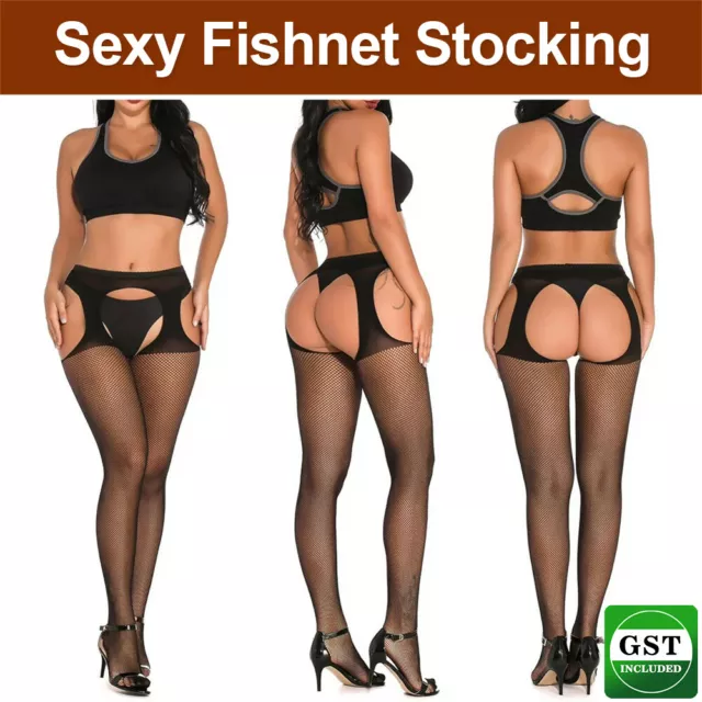 Sexy Thigh High Fishnet  Stockings Pantyhose Suspender Garter Belt Tights
