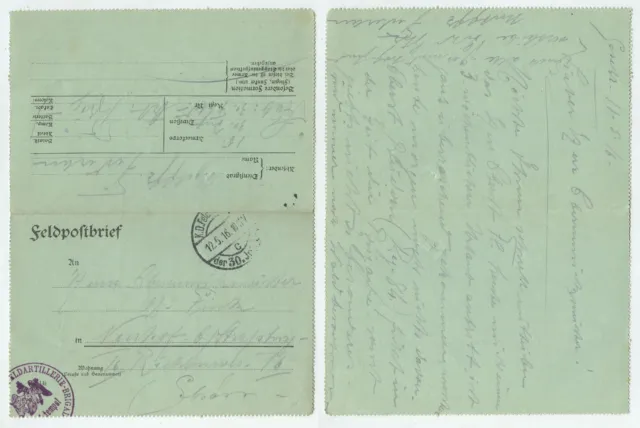 97597 - Feldpostbrief - 12.5.1916 nach Neuhof b. Straßburg
