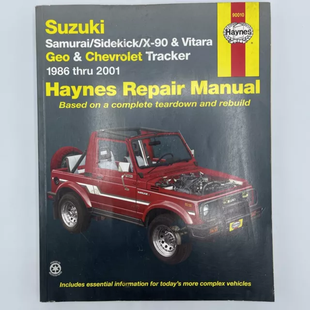 90010 Haynes Repair Manual Chevy Suzuki Samurai Geo Tracker Chevrolet 1986-2001