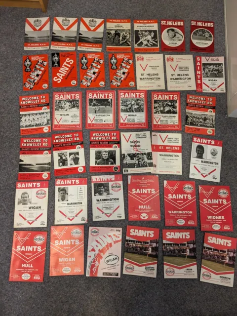 123 Rugby League programmes featuring St Helens (1965 onwards)