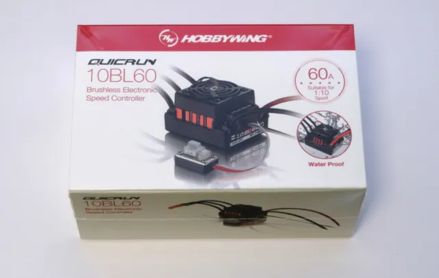 Hobbywing QUICRUN WP 10BL60 Brushless 60A ESC 1/10 UK STOCK RC DRIFT CAR 2-3S