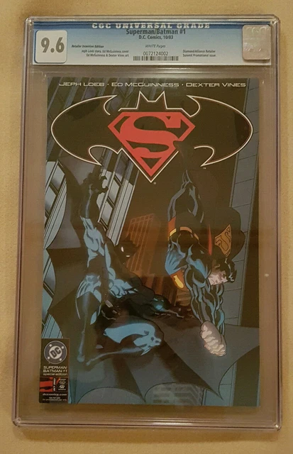 SUPERMAN BATMAN #1 RRP DIAMOND RETAILER INCENTIVE VARIANT Ed McGuinness CGC 9.6