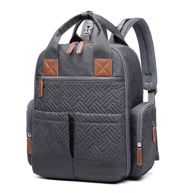 Diaper Bag Backpack Nappy Changing Station Multiple Pockets Stroller Attachment