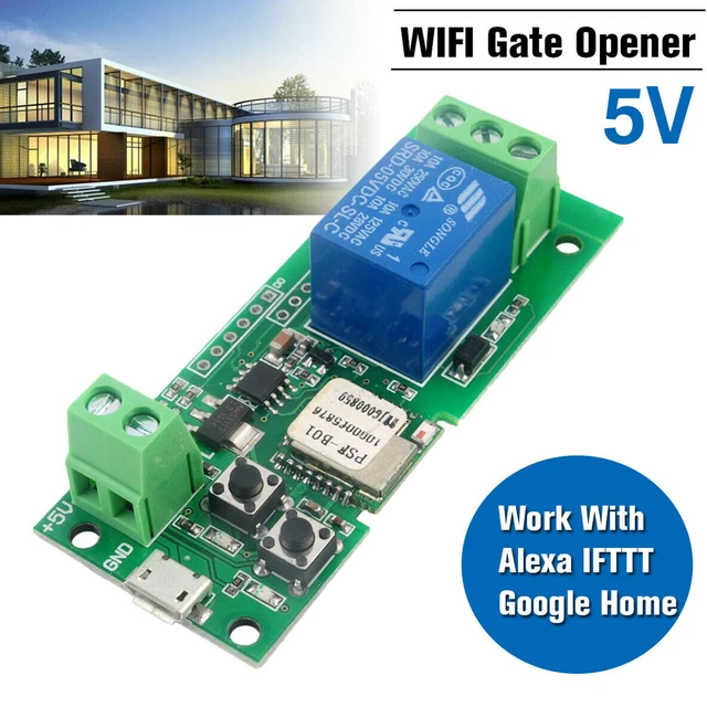 Contrôleur d'ouvre-porte de porte de garage Wi-Fi à distance WiFi et Google