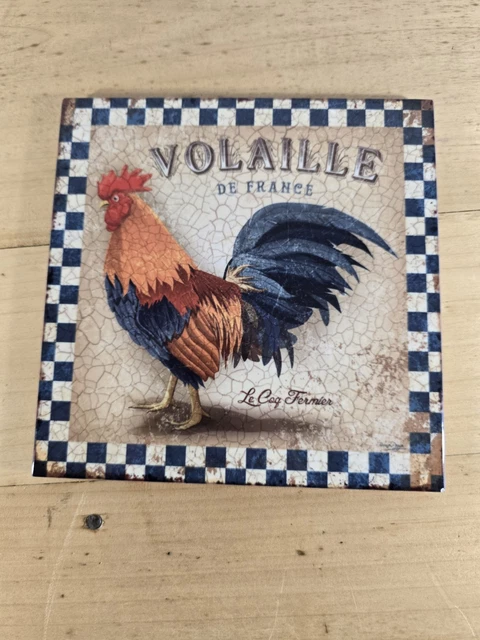 Dessous de plat poule en céramique grise, poterie fabriquée en alsace