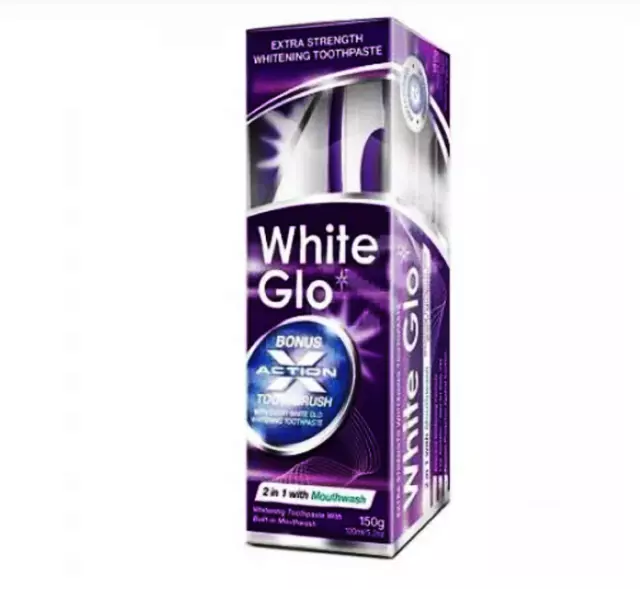 White glo 2 en 1 dentifrice blanchissant avec brosse à dents offerte...