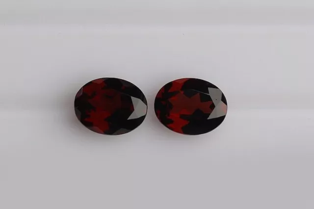 5.00 Carats Natural Red Garnet Pair Oval Cut Loose Gemstones Size 9x7 mm