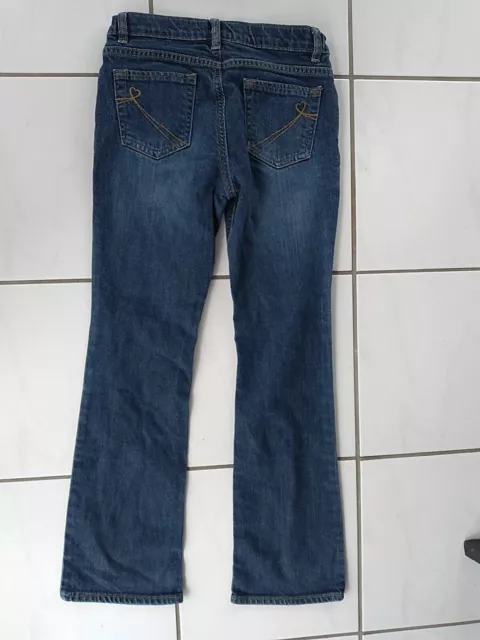 Children's Place Girls Size 12 Boot Cut Stretch Blue Jeans With Adjustable Waist