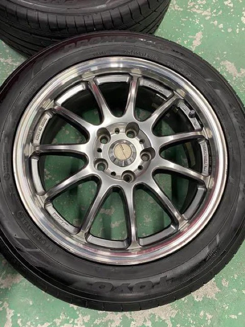 JDM 7071802 WORK Emotion 4wheels set used TOYO215/55R17 17 inch No ...