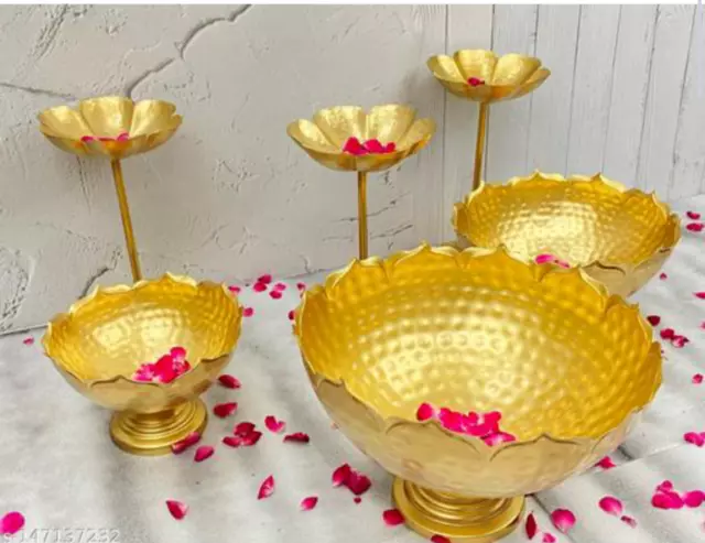 Brass Kalash Traditional Pot Pooja Samagri Drinkware Indian Lota