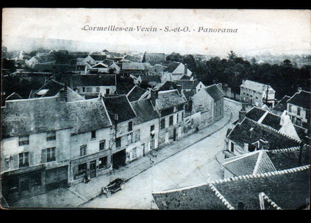 CORMEILLES-EN-VEXIN (95) AUTOMOBILE at SHOPS & VILLAS in 1926