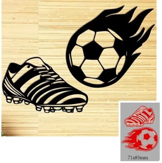 Die Cut - Soccer Boot And Ball