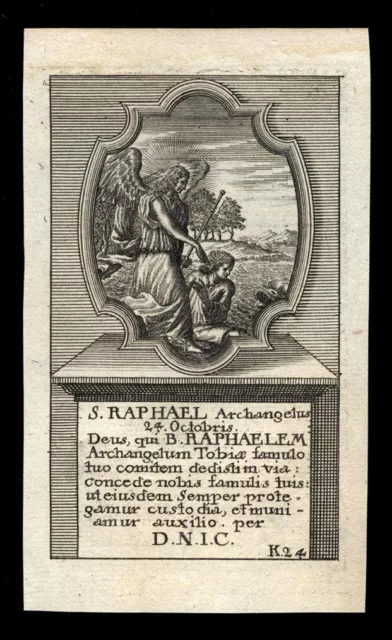 santino incisione 1600 S.RAFFAELE ARC.