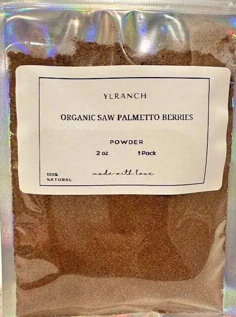 Organic Saw Palmetto Berries Powder / Farm Fresh Packed USA Free Ship