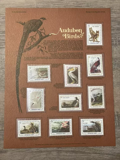 Audubon Birds - Postal Commemorative Society World Of Stamps Series - Unused
