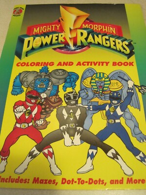 POWER RANGERS MIGHTY Morphin Coloring and Activity Book Children's 1994 ...