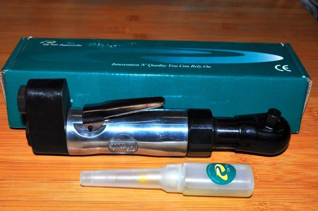 Stubby 3/8" Dr Air Ratchet 230 RPM Vacula Car Tool Pneumatic EARS-2310 LN;7-3/4"