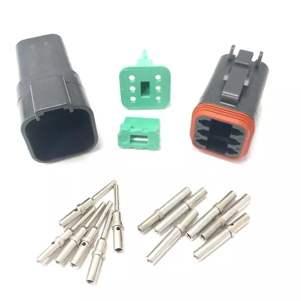 Deutsch DT Series 6 Way Connector Kit With Terminals - Male, Female Or Both