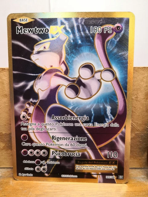 CARTA POKEMON MEWTWO EX 103/108 FULL ART XY EVOLUZIONI ITA Excellent