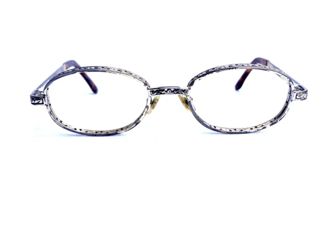 Brighton Eyeglasses Oval Silver Metal Ornate Details Life Is Beautiful 49 15 135