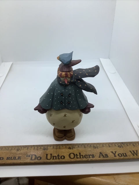 Williraye Studio - Christmas Snowman Wearing Scarf Figurine 1997  - WW2330 - 4”