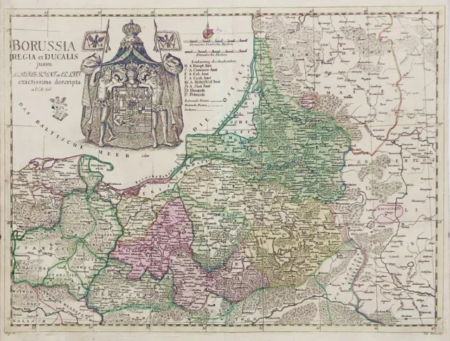 Preußen Ostpreußen Lithuania Polska Poland Polen Litauen map Karte Euler 1753