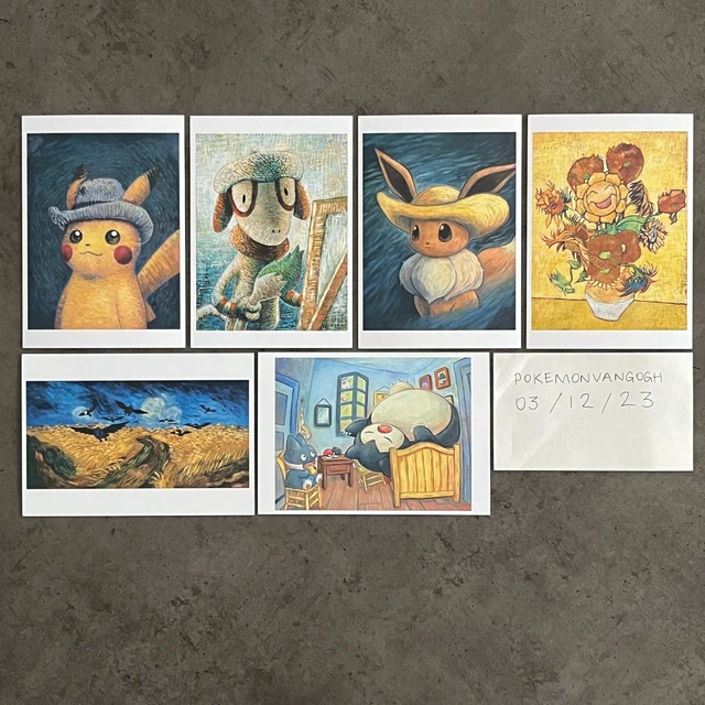 POKÉMON X VAN Gogh Museum [EXCLUSIVE] Full Set of 6 Inspired Artwork ...