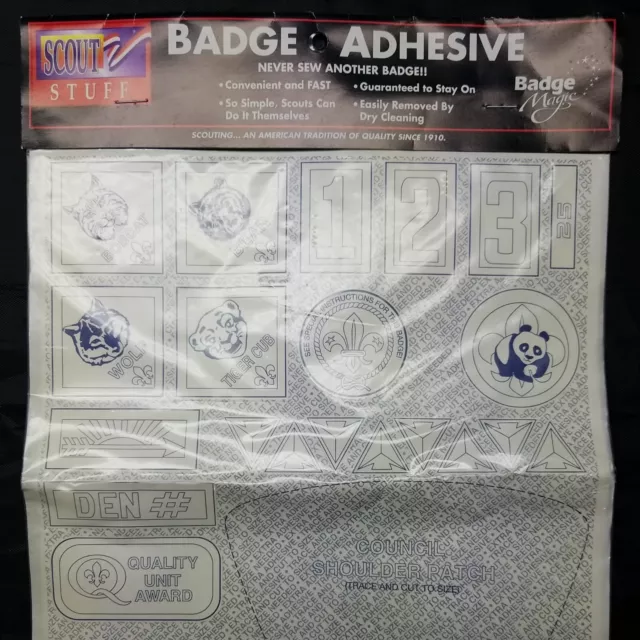Badge Magic CUB SCOUT Adhesive Patches Uniform Kit Scout Sealed Package NOS