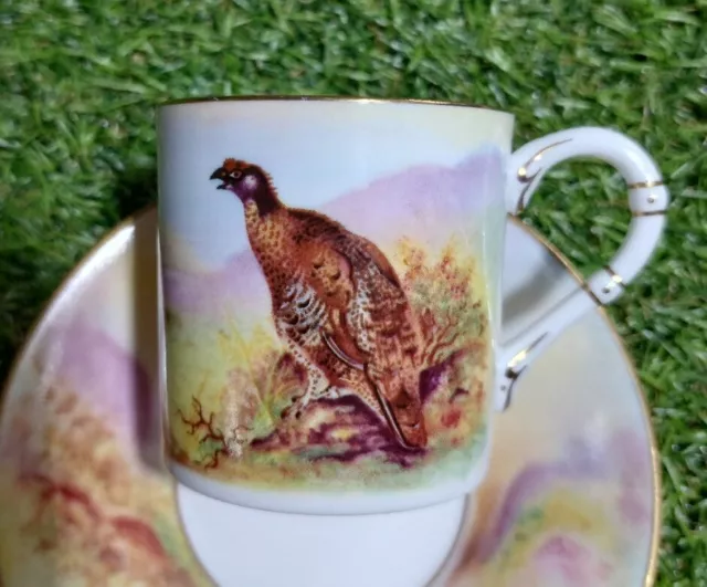 Royal Worcester Game Birds Cup & Saucer Connoisseur Collection James Stinton 2