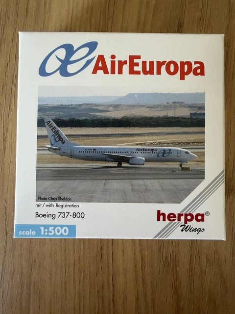 HERPA WINGS 1 500 Air Europa Boeing 737 800 Reg EC HJP Art Nr 512350 herpa-wings-1-500-air-europa-boeing-737-800-reg-ec-hjp-art-nr-512350