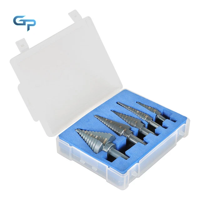 5Pack  HSS Step Drill Bit Set M2 Multiple Hole 50 Sizes 1/8- 1-3/8" Black Oxide 2