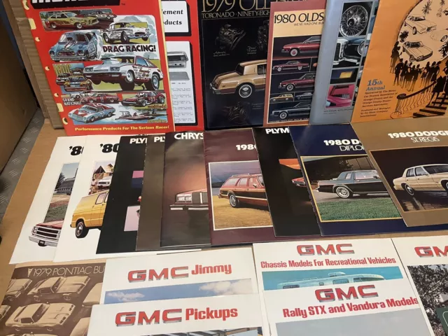 LOT VINTAGE 70s 80s DODGE AUTO SHOW EXPO BROCHURES CHEVY GMC OLDSMOBILE MOROSO 3