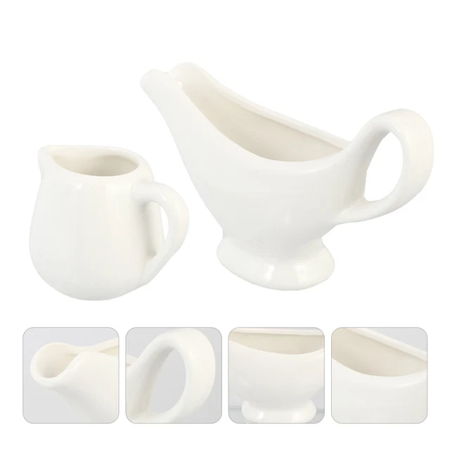 2 pz contenitore secchio tazza crema brocca salsa acciaio inox