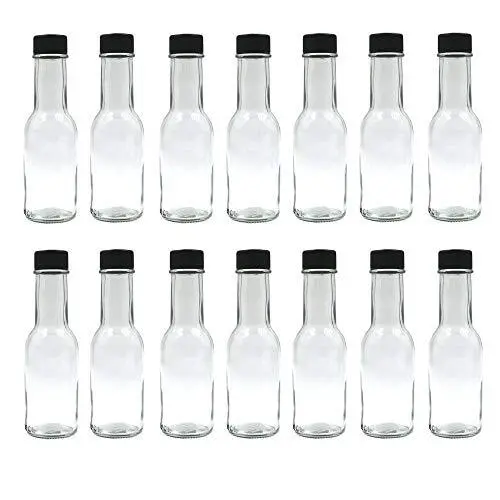 100ml 3oz Woozy Bottle with Black Lids and Reducers, Pack of 14