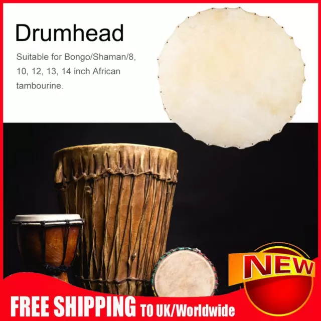 Drum Goat Skin Head for African Tambourine Percussion Drum Part (Diameter 300mm)