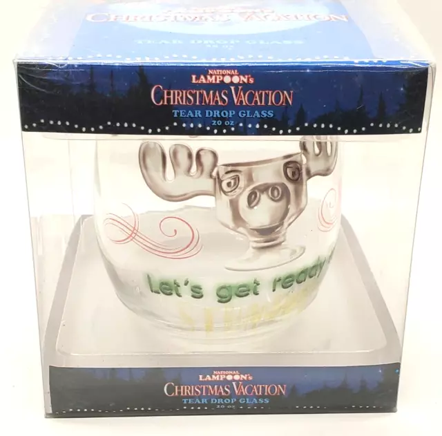 National Lampoons A Christmas Vacation Moose Tear Drop Glass 20 OZ - New