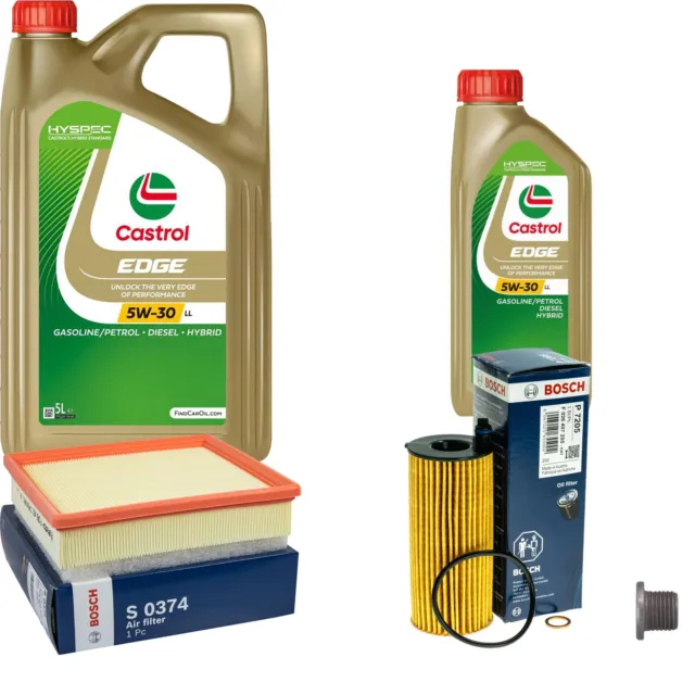 Bosch Inspection Set 6 L castrol edge 5W-30 Ll pour BMW 3er de Touring 320d