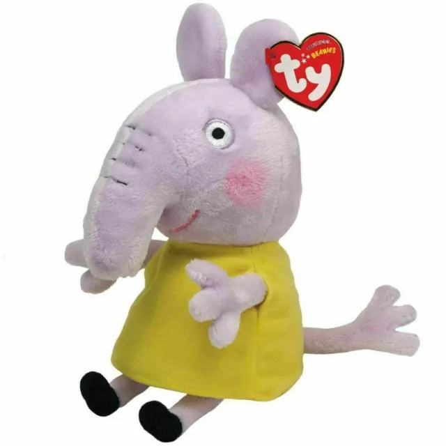 Ty Beanie Boo Babies Emily Elephant From Peppa Pig Plush Soft Toy New With Tags