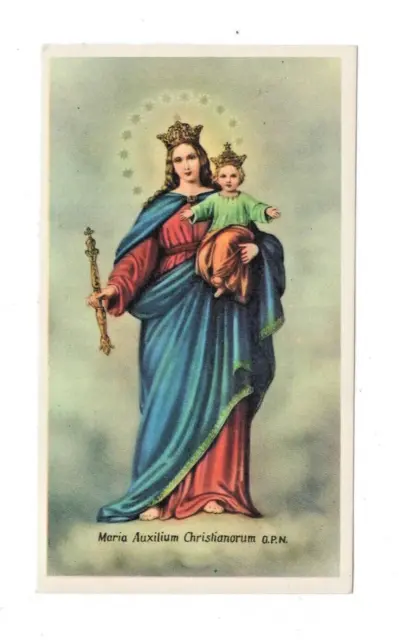 Santino Holy Card Image Pieuse Estampa Preghiera Maria Ss. Ausiliatrice Eb 2/232