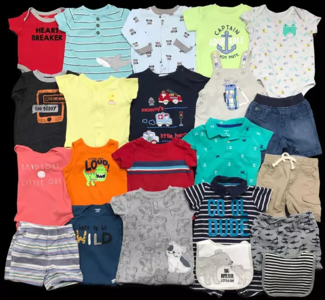 Baby Boy 6 Months 6-9 Months Carter's Summer Shirts Romper Shorts Clothes Lot