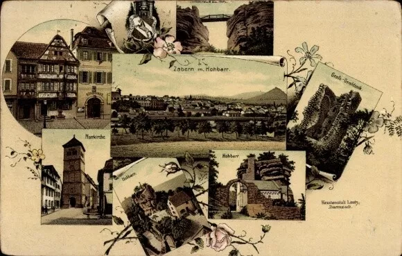 Litho Saverne Zabern Elsass Bas Rhin, Château du Haut-Barr, Burg... - 10887059